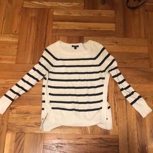 J crew black and white striped sweater